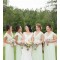 Long Chiffon V Neck Floor Length Bridesmaid Dresses 902037