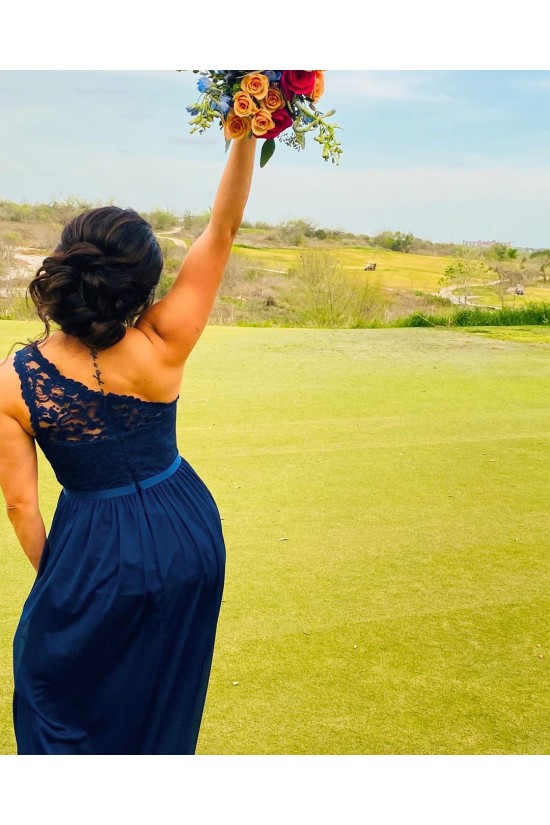 Long Royal Blue Chiffon and Lace Floor Length Bridesmaid Dresses 902047 Long Royal Blue Chiffon and Lace Floor Length Bridesmaid Dresses 902047