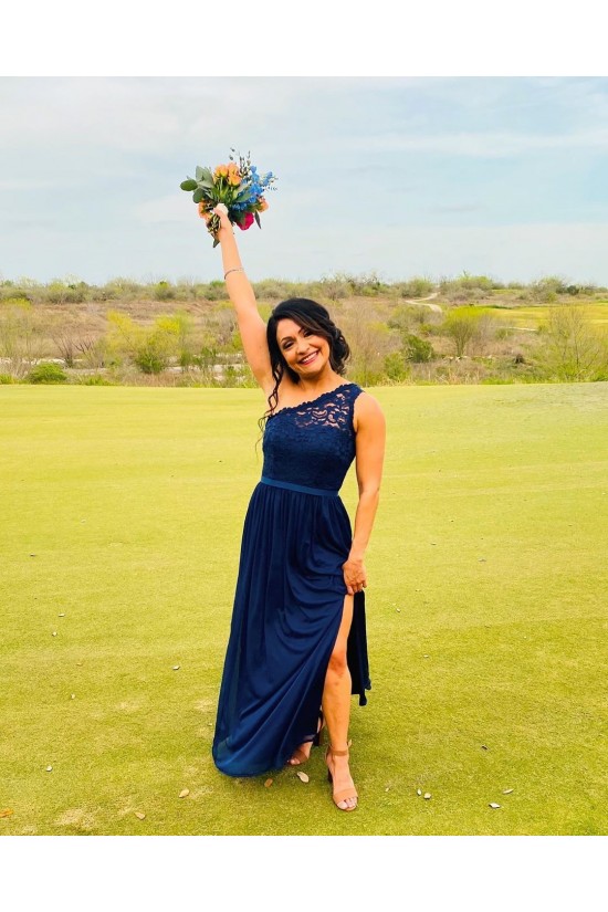 Long Royal Blue Chiffon and Lace Floor Length Bridesmaid Dresses 902047 Long Royal Blue Chiffon and Lace Floor Length Bridesmaid Dresses 902047