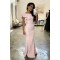 Long Pink Mermaid Floor Length Bridesmaid Dresses 902050