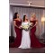 Long Burgundy Lace Mermaid Floor Length Bridesmaid Dresses 902062