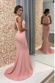 Long Pink Mermaid Floor Length Bridesmaid Dresses 902065