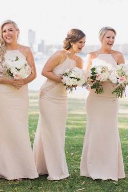 Long Mermaid Spaghetti Straps Bridesmaid Dresses 902068
