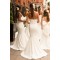 Long White Mermaid One Shoulder Floor Length Bridesmaid Dresses 902069