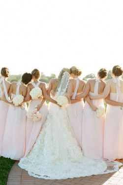 Long Chiffon Floor Length Bridesmaid Dresses 902072