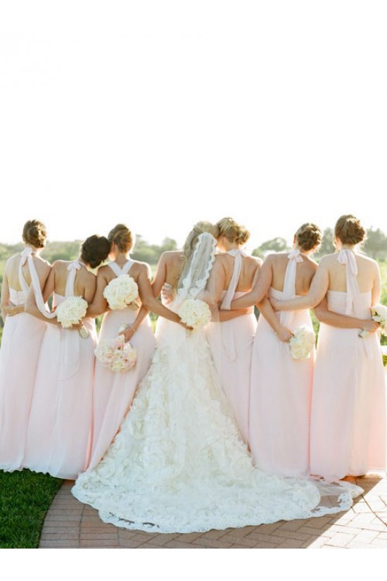 Long Chiffon Floor Length Bridesmaid Dresses 902072