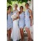 Short Blue One Shoulder Bridesmaid Dresses 902074