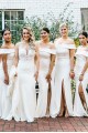 Mermaid Off the Shoulder Long Bridesmaid Dresses 902076