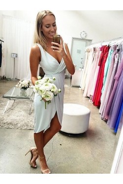 Short Chiffon V Neck Bridesmaid Dresses 902078
