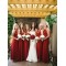 Long Red Floor Length Bridesmaid Dresses 902083