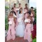 Long Pink Mermaid Strapless Bridesmaid Dresses 902089
