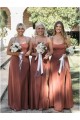 Simple Spaghetti Straps Long Bridesmaid Dresses 902091