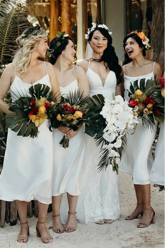 Short White Spaghetti Straps Bridesmaid Dresses 902092 Short White Spaghetti Straps Bridesmaid Dresses 902092