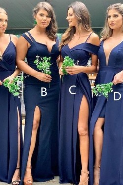 Elegant Simple Long Bridesmaid Dresses 902093