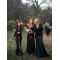 Long Navy Blue Bridesmaid Dresses with Long Sleeves 902094