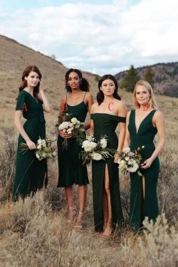 Short Chiffon Green Bridesmaid Dresses 902095