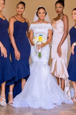 Long Royal Blue Mermaid Bridesmaid Dresses 902104