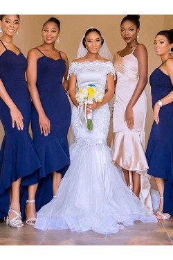 Long Royal Blue Mermaid Bridesmaid Dresses 902104