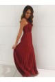 Long Burgndy Floor Length Bridesmaid Dresses 902106