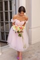 Short Pink Tulle Off the Shoulder Bridesmaid Dresses 902116 Short Pink Tulle Off the Shoulder Bridesmaid Dresses 902116