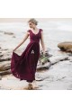 Modest Long Grape Purple Chiffon and Lace Bridesmaid Dresses 902125 Modest Long Grape Purple Chiffon and Lace Bridesmaid Dresses 902125