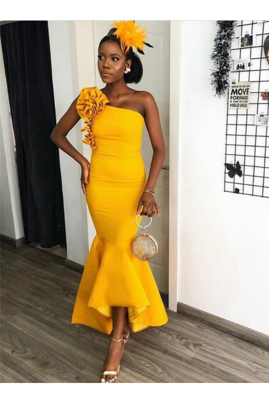 Mermaid One Shoulder Long Yellow Bridesmaid Dresses 902129 Mermaid One Shoulder Long Yellow Bridesmaid Dresses 902129