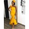 Mermaid One Shoulder Long Yellow Bridesmaid Dresses 902129