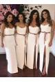 Sheath/Column Spaghetti Straps Long Bridesmaid Dresses 902130