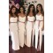 Sheath/Column Spaghetti Straps Long Bridesmaid Dresses 902130