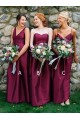 Long Grape Purple Floor Length Bridesmaid Dresses 902132