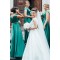 A-Line Long Green Floor Length Bridesmaid Dresses 902134