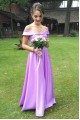 A-Line Off the Shoulder Long Royal Blue Bridesmaid Dresses 902135