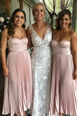 A-Line Sweetheart Long Bridesmaid Dresses 902138
