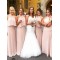 Long Pink Chiffon Floor Length Bridesmaid Dresses 902142