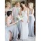 Modest Mermaid Lace and Chiffon Long Bridesmaid Dresses 902149
