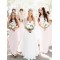 Long Pink Chiffon Floor Length Bridesmaid Dresses 902150