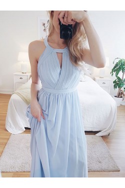 Modest Long Chiffon Floor Length Bridesmaid Dresses 902154