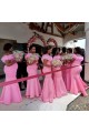 Mermaid Long Pink Off the Shoulder Bridesmaid Dresses 902159 Mermaid Long Pink Off the Shoulder Bridesmaid Dresses 902159