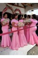 Mermaid Long Pink Off the Shoulder Bridesmaid Dresses 902159 Mermaid Long Pink Off the Shoulder Bridesmaid Dresses 902159