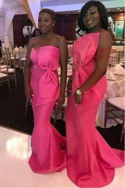 Modest Long Mermaid Bridesmaid Dresses 902161