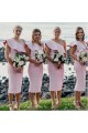 Short Pink One Shoulder Bridesmaid Dresses 902164
