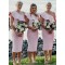 Short Pink One Shoulder Bridesmaid Dresses 902164
