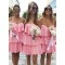 Short Pink Spaghetti Straps Bridesmaid Dresses 902170