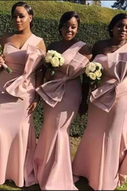 Long Mermaid One Shoulder Bridesmaid Dresses 902176