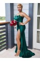 Long Green Floor Length Mermaid Bridesmaid Dresses 902203