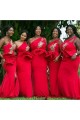 Long Red Mermaid One Shoulder Bridesmaid Dresses 902205 Long Red Mermaid One Shoulder Bridesmaid Dresses 902205