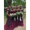 Long Mermaid Grape Purple Bridesmaid Dresses 902206