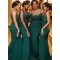 Long Green Mermaid Lace Spaghetti Straps Bridesmaid Dresses 902207
