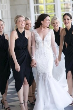 Short Black Bridesmaid Dresses 902212