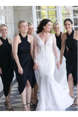 Short Black Bridesmaid Dresses 902212